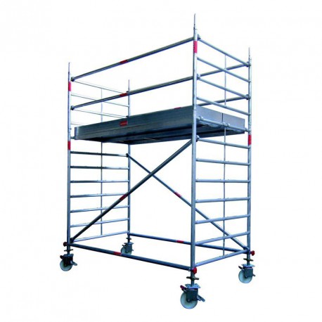 Échafaudage roulant ALUXIS 140 Aluminium, haut. plancher 6 m Échafaudage roulant ALUXIS 140 Aluminium, haut. plancher 6 m