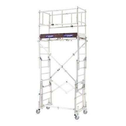Échafaudage télescopique roulant aluminium, 4 m - X-TOWER