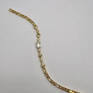 18K Gold Plated Heart Cluster Centrepiece Bracelet | Crystal | Zeray
